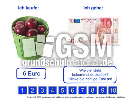 Geld kennenlernen klasse 1